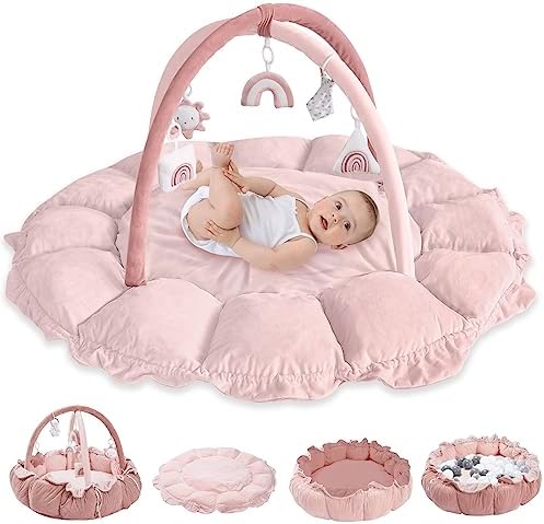 5-in-1 Convertible Baby Play Gym with 6 Toys