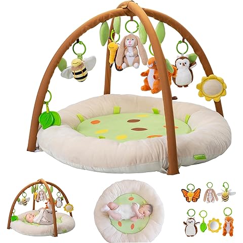 5-in-1 Convertible Baby Play Gym with 6 Toys